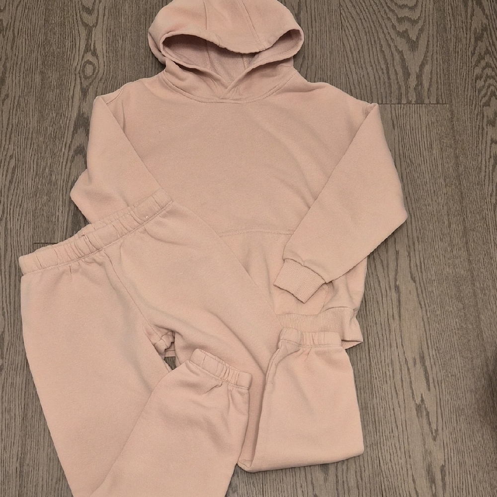 Kids Pink Hoodie and Sweatpants Set Size 8